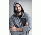 8041 Sudadera con capucha y forro polar Flexiwork Gris / Negro